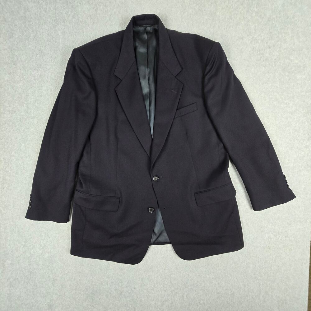 Nino Cerruti Mens Blazer Size 43 Suit Coat Navy Blue Made in USA - Picture 3 of 16